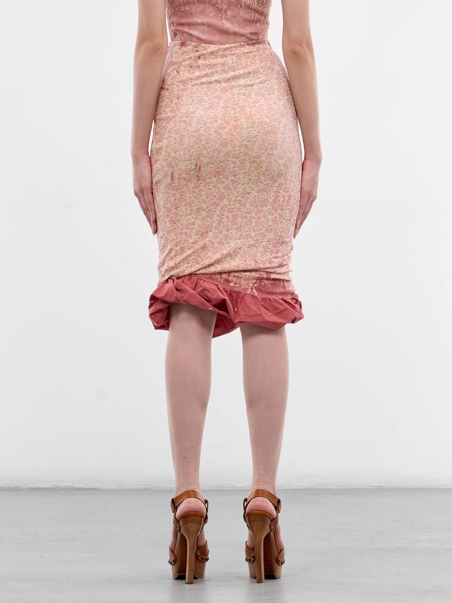 O-Pale Layered Puffy Hem Skirt (A22940-0IFBA-38WA-SCARLET)