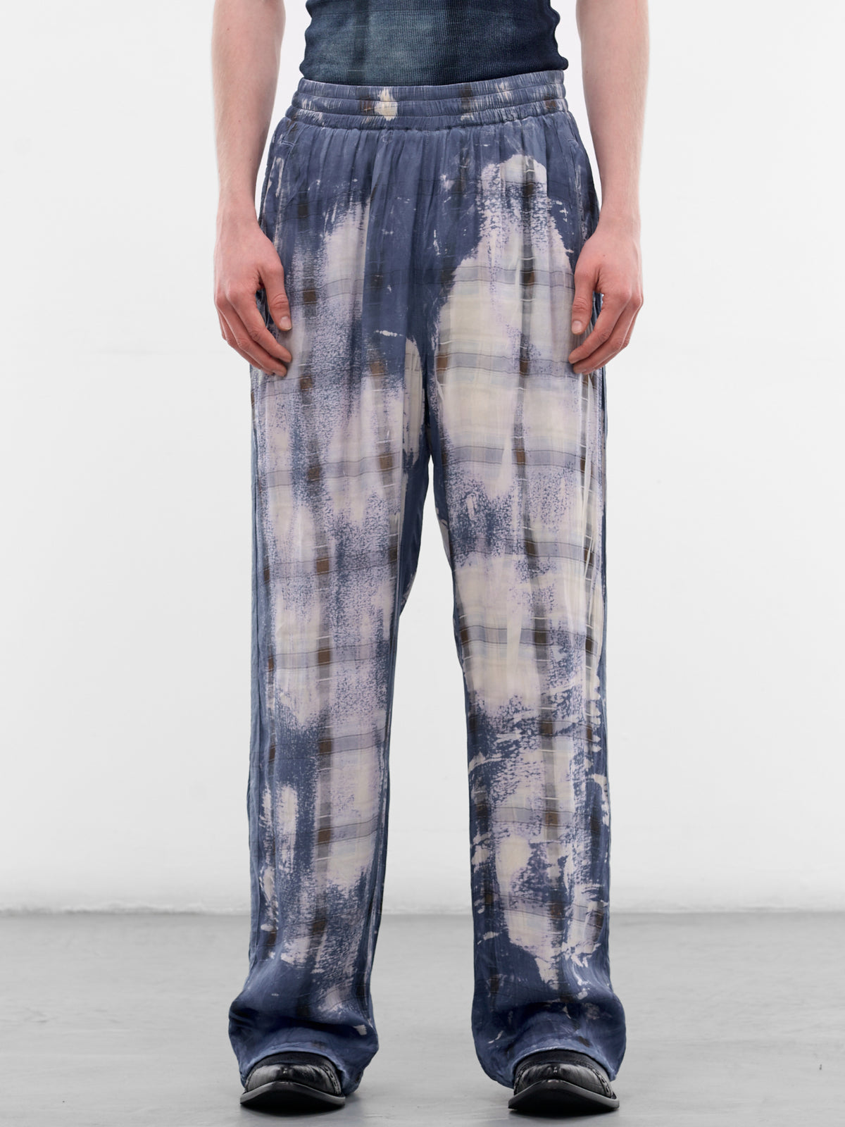 P-Olly Blue X-Ray Check Sweatpants (A23536-0JMCC-8GJB-BLUE)