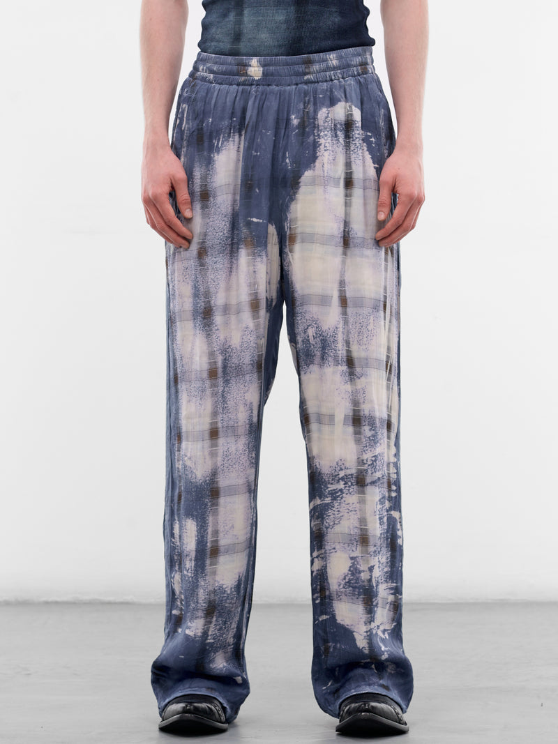 P-Olly Blue X-Ray Check Sweatpants (A23536-0JMCC-8GJB-BLUE)