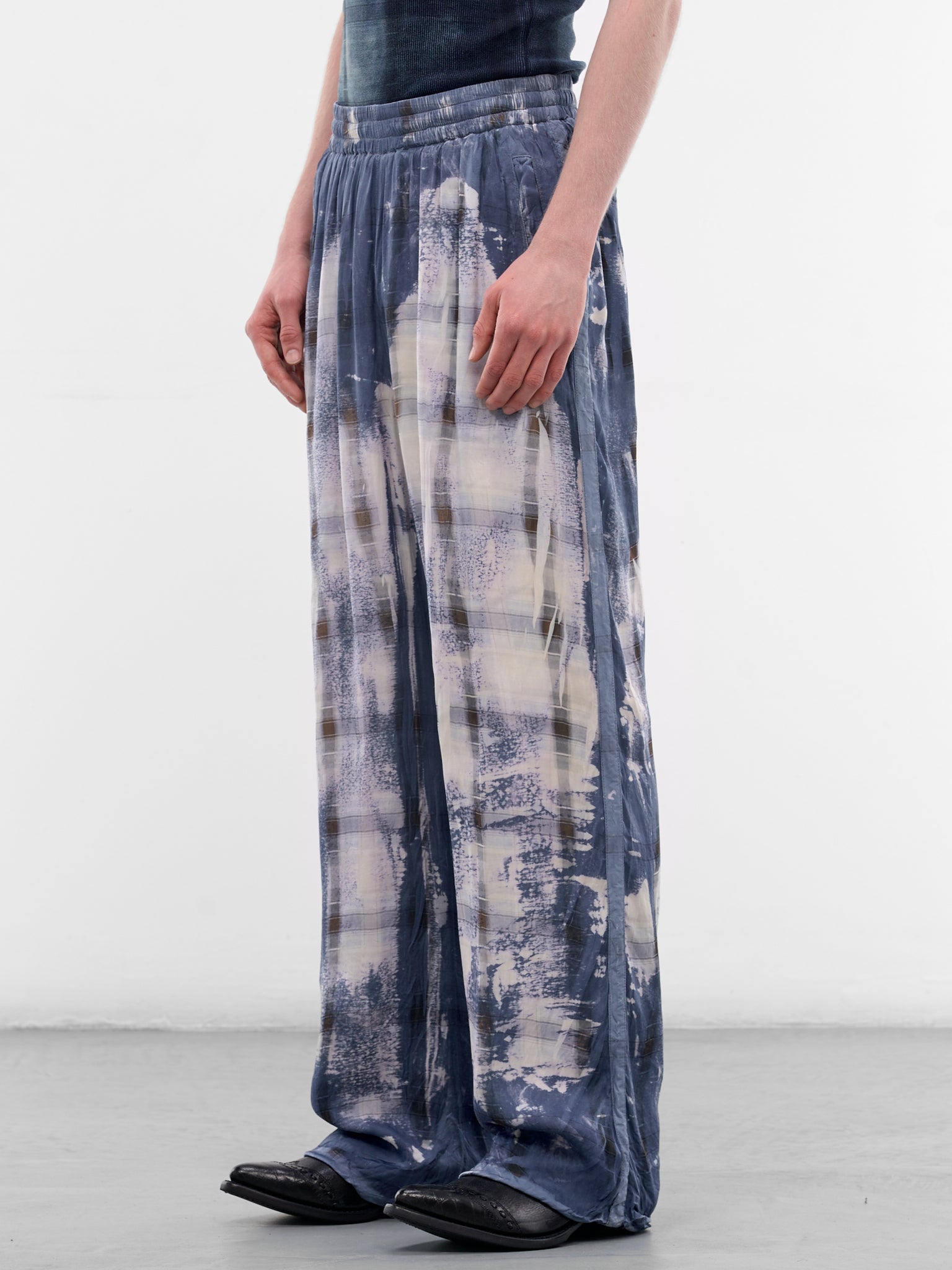 P-Olly Blue X-Ray Check Sweatpants (A23536-0JMCC-8GJB-BLUE)