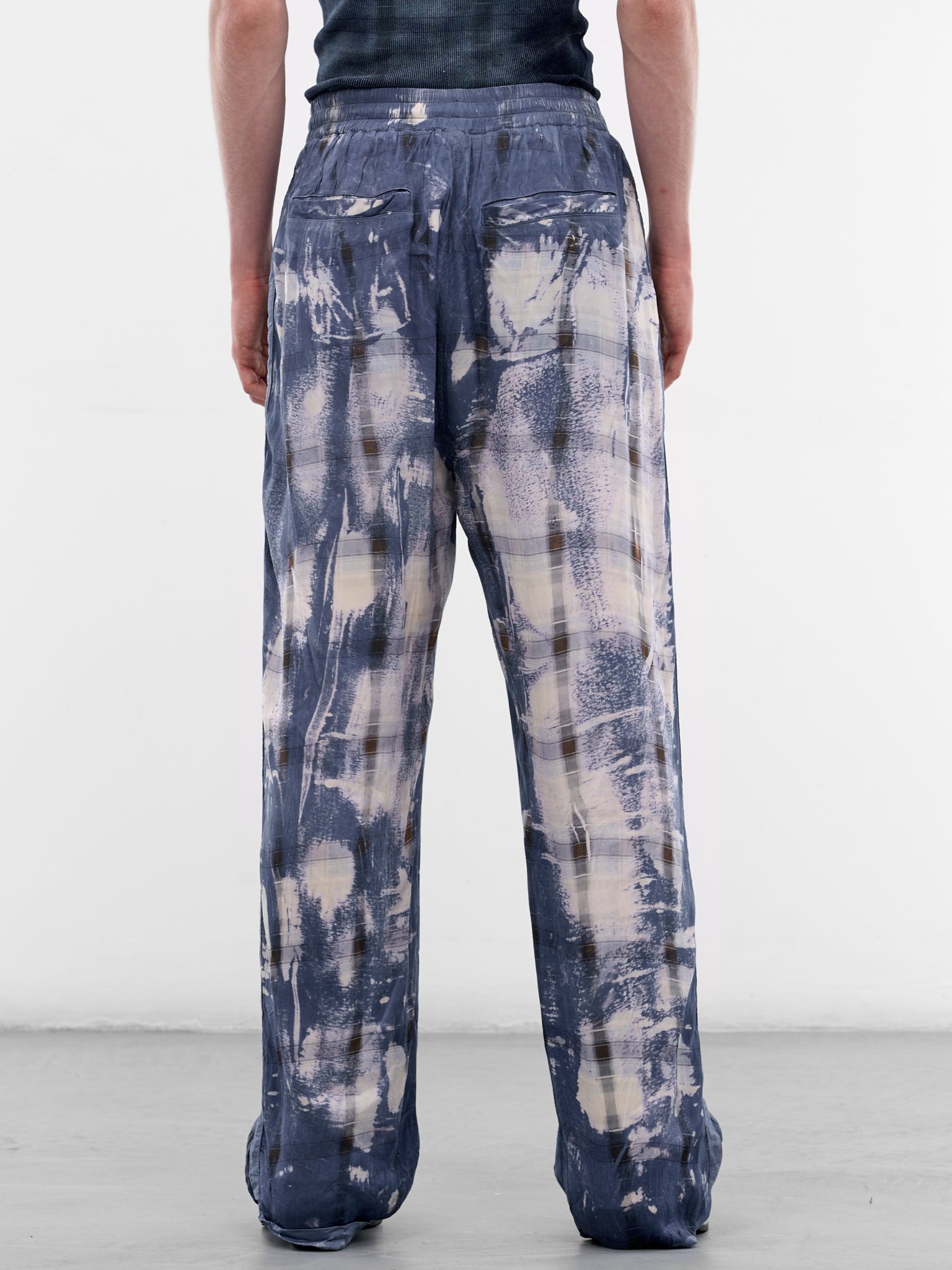 P-Olly Blue X-Ray Check Sweatpants (A23536-0JMCC-8GJB-BLUE)
