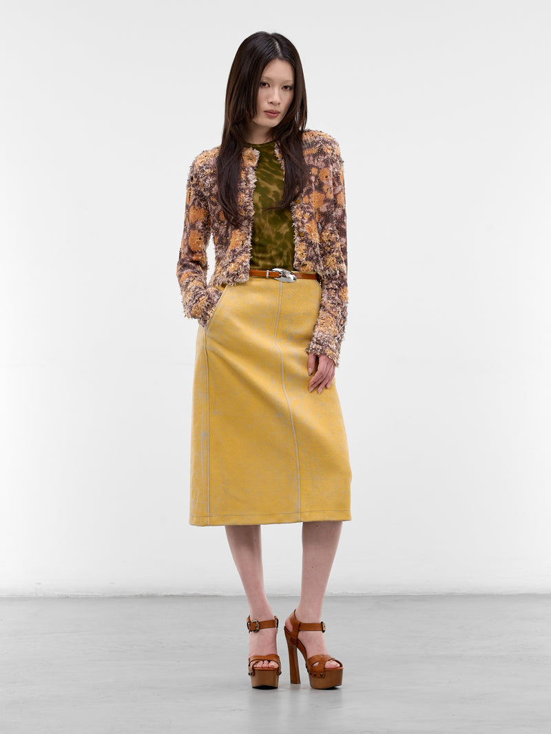 Brown Animal Fur Print Tee (A23572-0TJBF-5CRA-MILITARY-GRE)