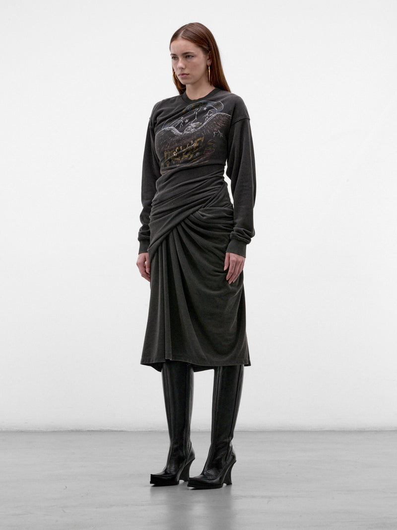 Black D-Nency Sweatshirt Dress (A251553-D-NENCY-BLACK)