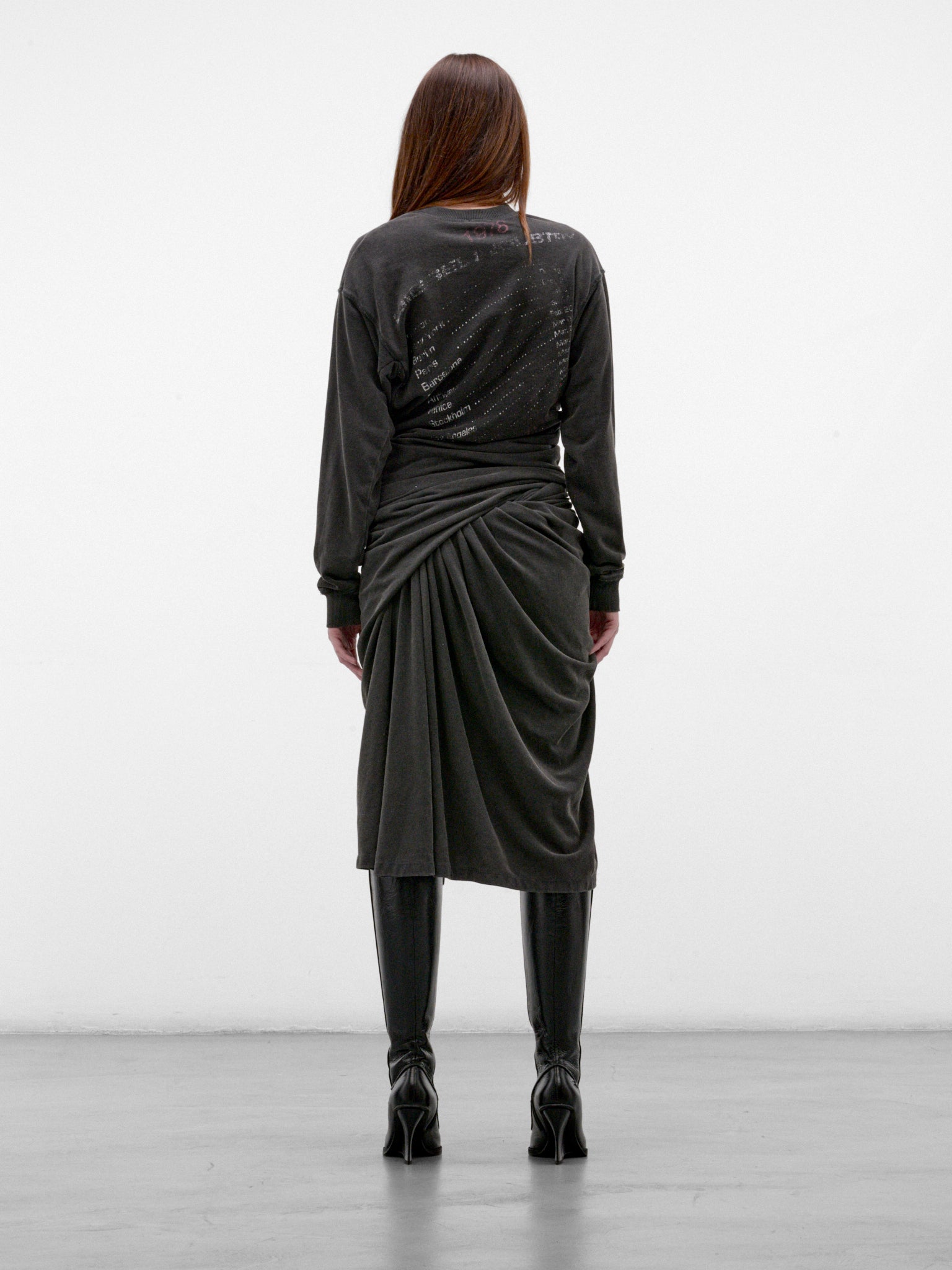 Black D-Nency Sweatshirt Dress (A251553-D-NENCY-BLACK)