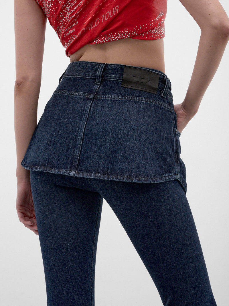 Indigo D-Spika Skirt Jeans (A25597-D-SPIKA-FSJ-DENIM)
