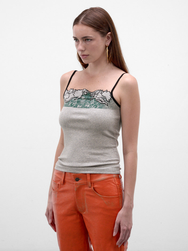 Gray T-Edna Ribbed Tank (A25614-T-EDNA-GREY)