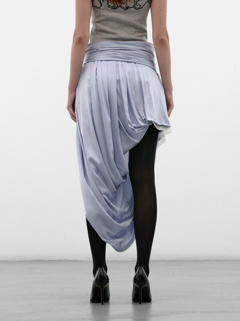 Blue O-Wanda Draped Midi Skirt (A25884-O-WANDA-POWDER-BLUE)