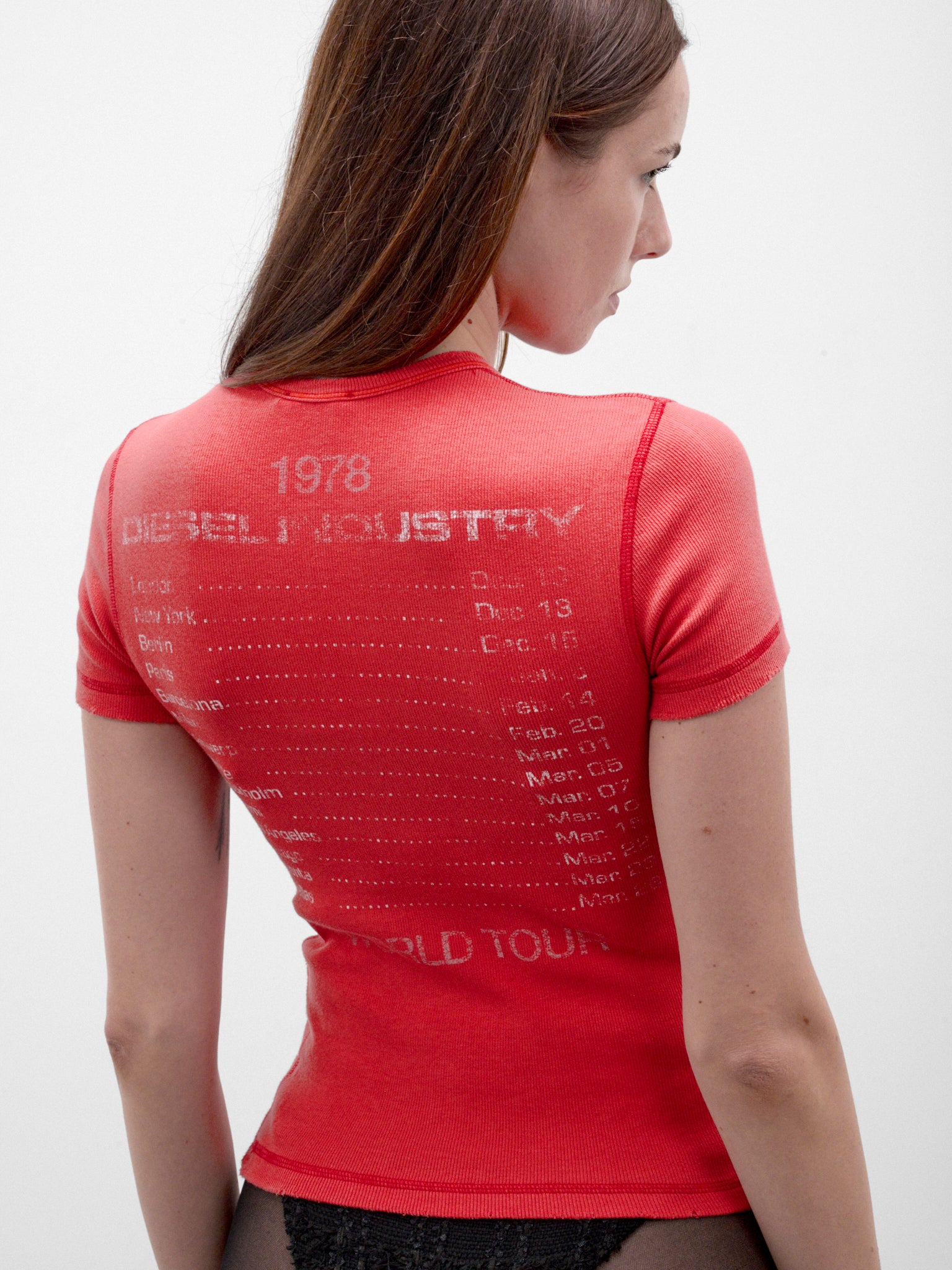 Red T-Marsy Ribbed Graphic Tee (A25934-T-MARSY-RED)