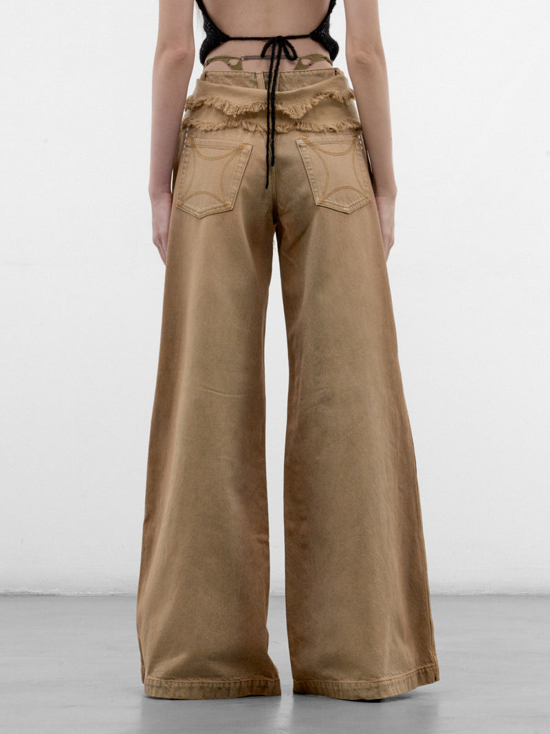 Tobacco Dotted G-String Baggy Jeans (A26WV21S-SUN-FADED-TOBACCO)
