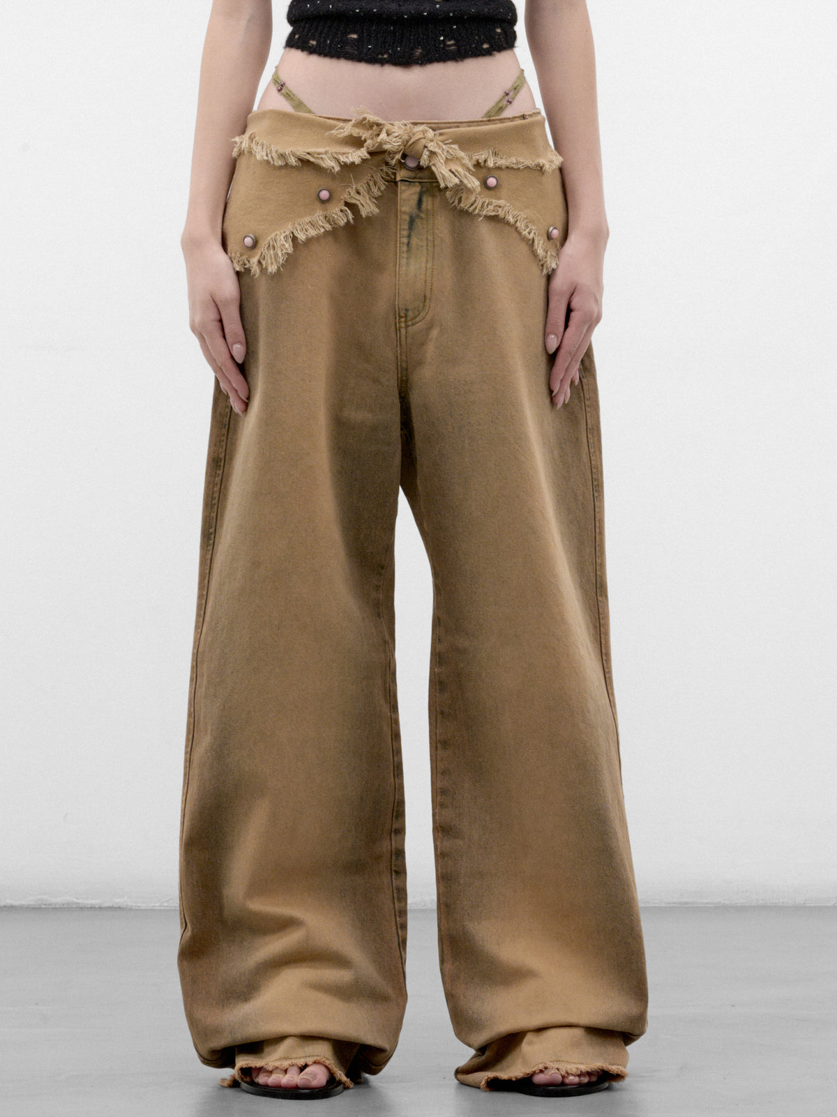 Tobacco Rivets G-String Baggy Jeans (A26WV22S-SUN-FADED-TOBACCO(