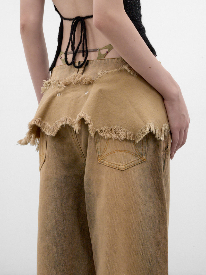 Tobacco Rivets G-String Baggy Jeans (A26WV22S-SUN-FADED-TOBACCO(
