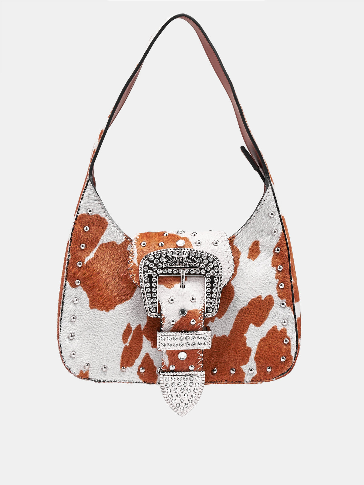 Maxi Buckle Pony Hair Handbag (A3116-8797-188-BROWN)