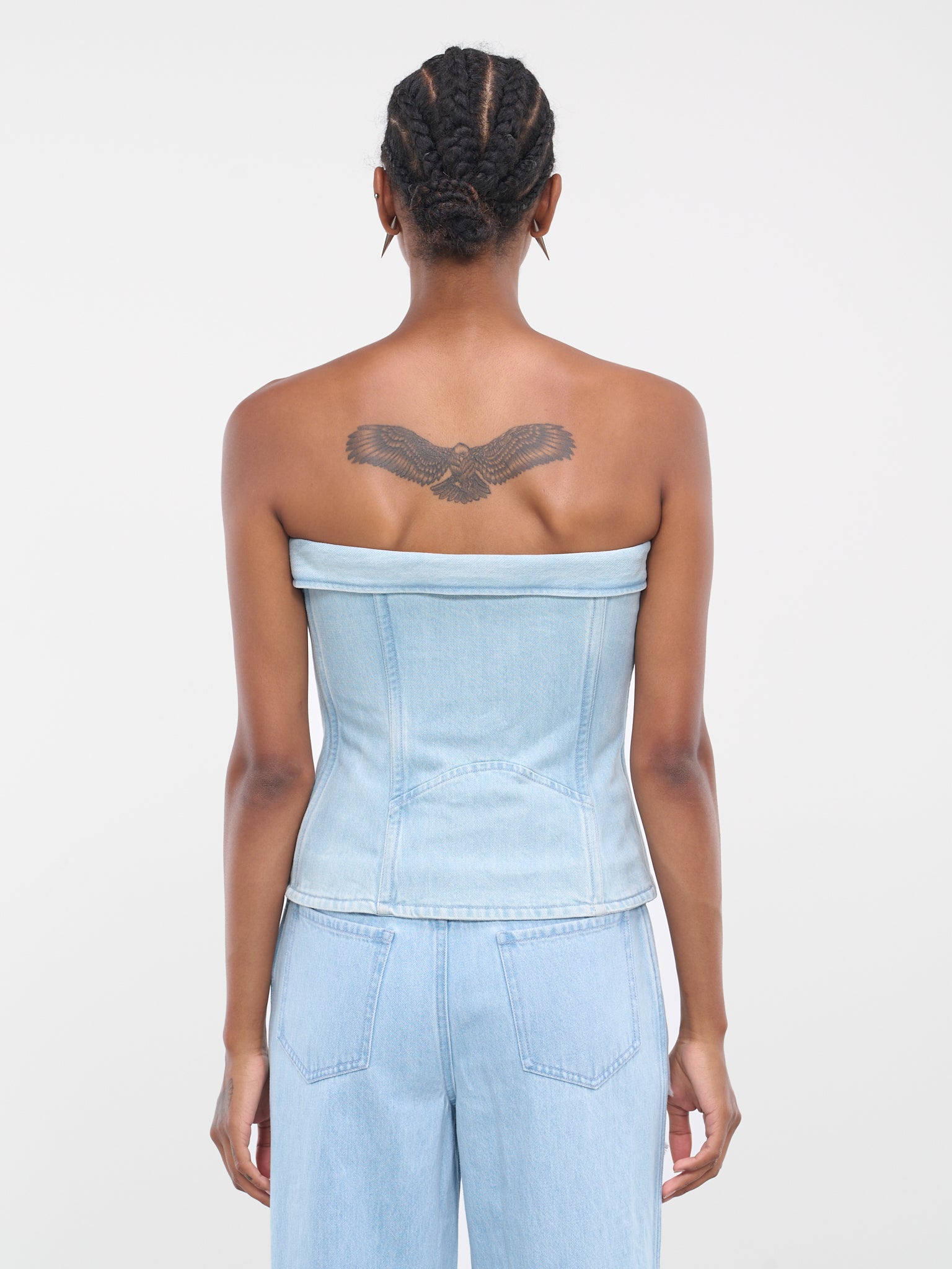 Dion Lee | H.Lorenzo|Denim Biker Corset (A3616P23-5037-CYAN), 10 / Blue