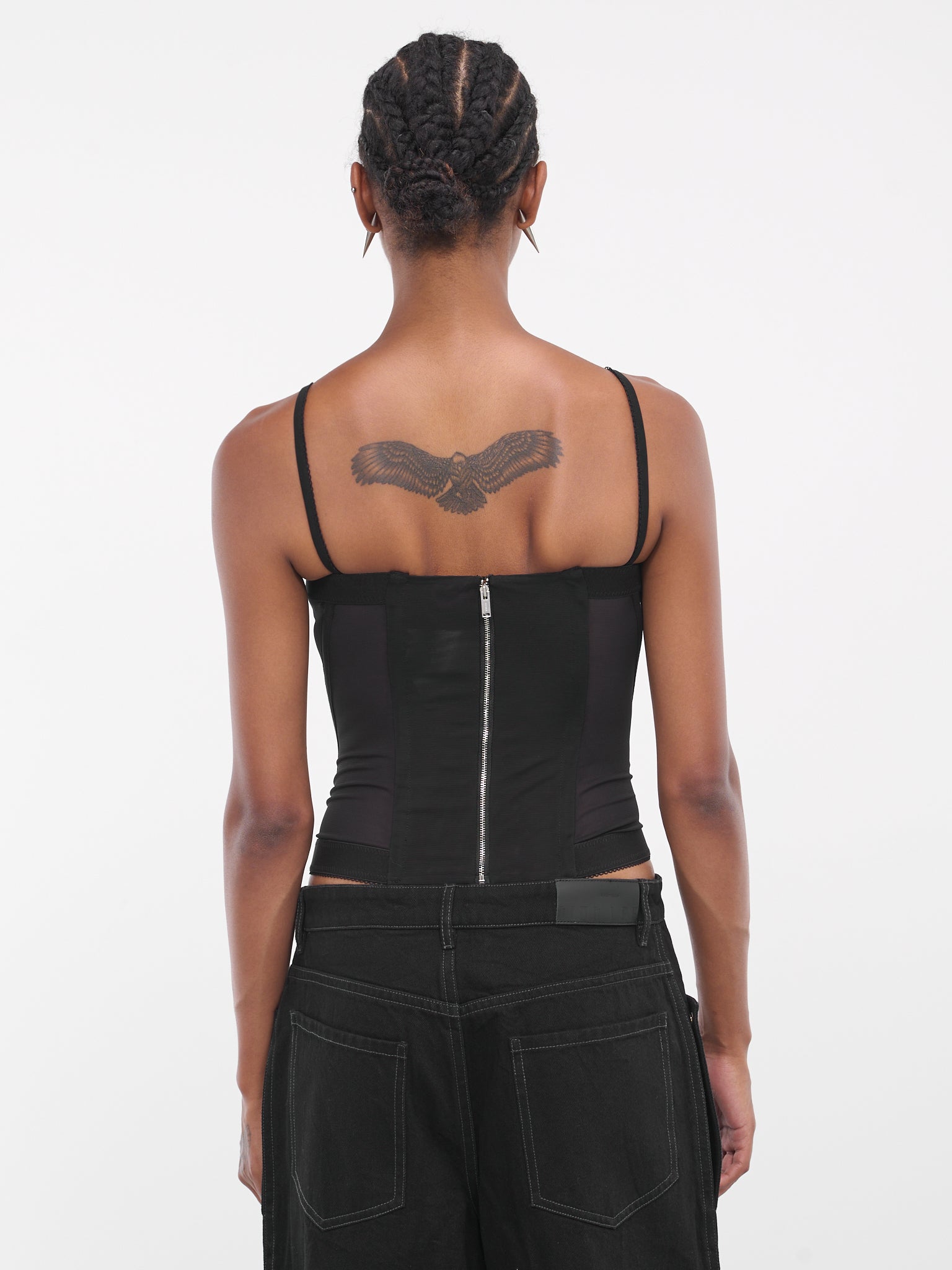Oblique Mesh Corset (A3619P23-1000-BLACK)