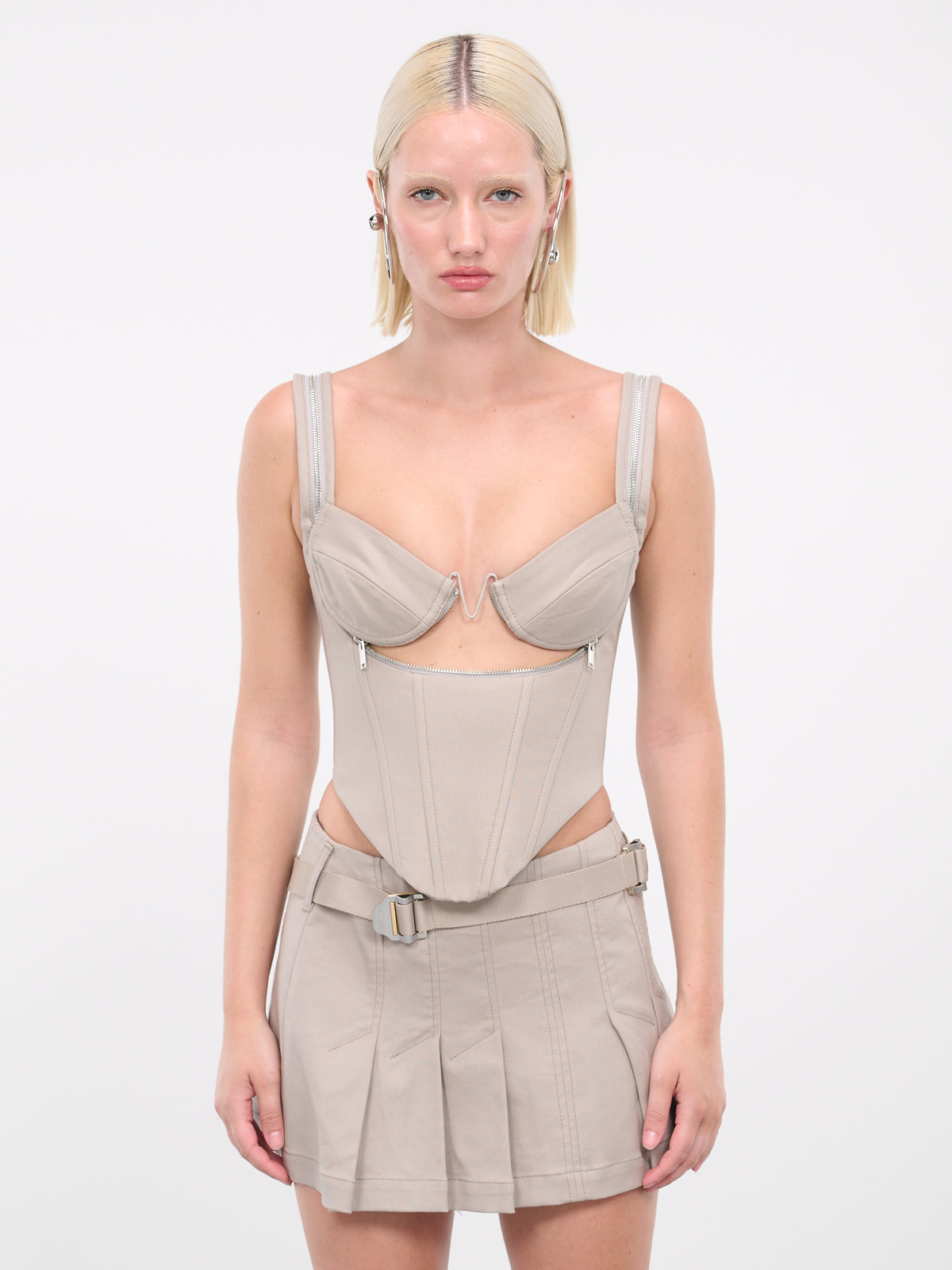 Zip Underwire Corset (A3629-8010-ALLOY)