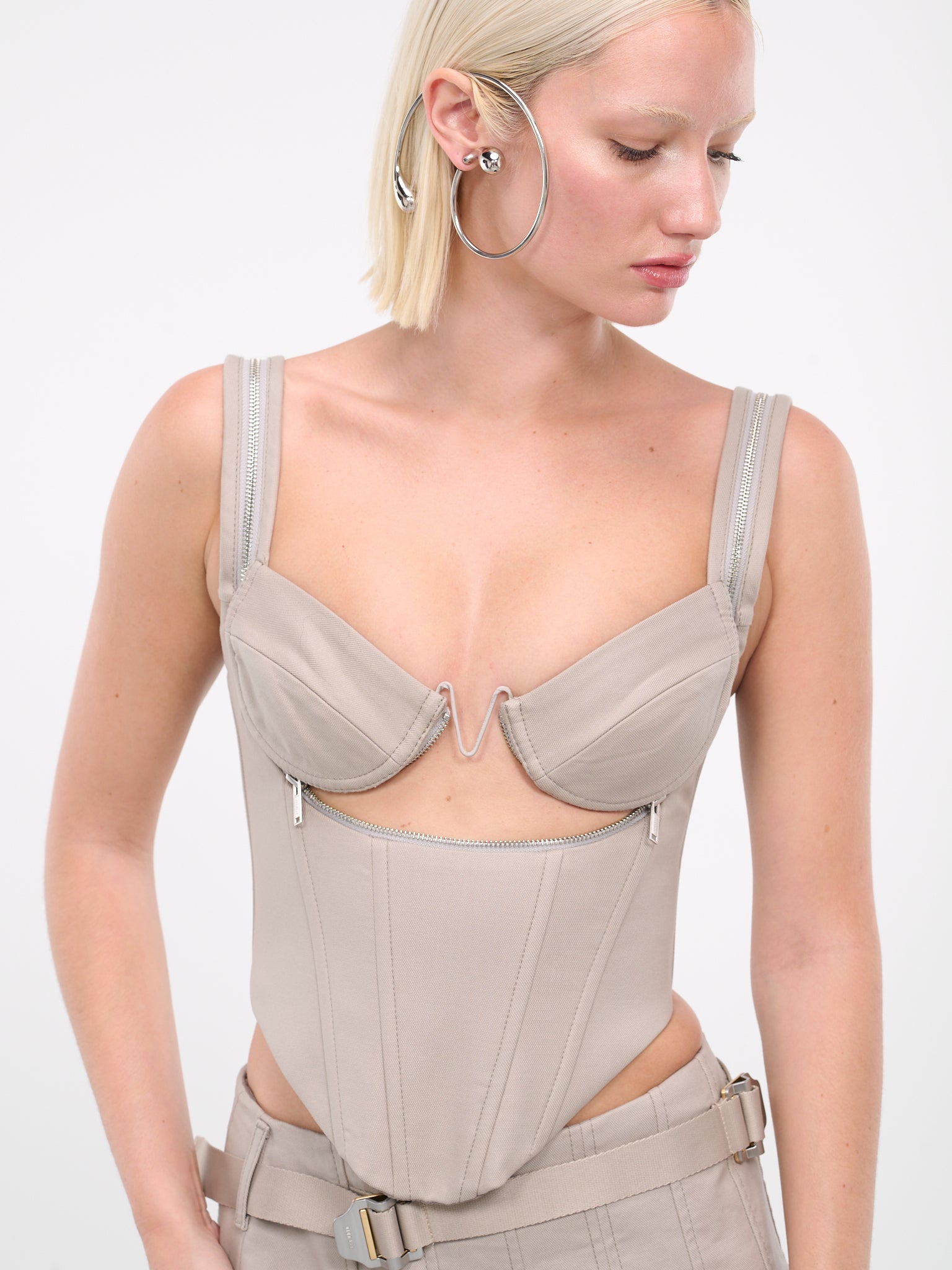 Zip Underwire Corset (A3629-8010-ALLOY)