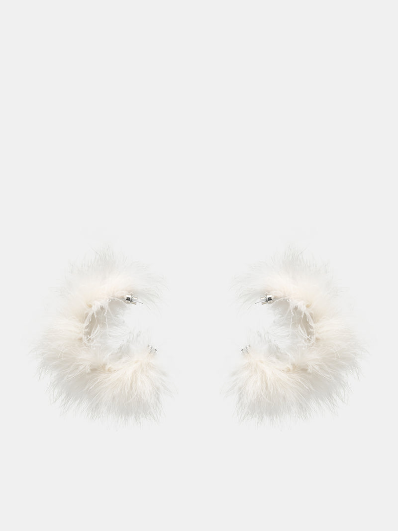 Feather Earrings (A42-2W271A-IVORY)
