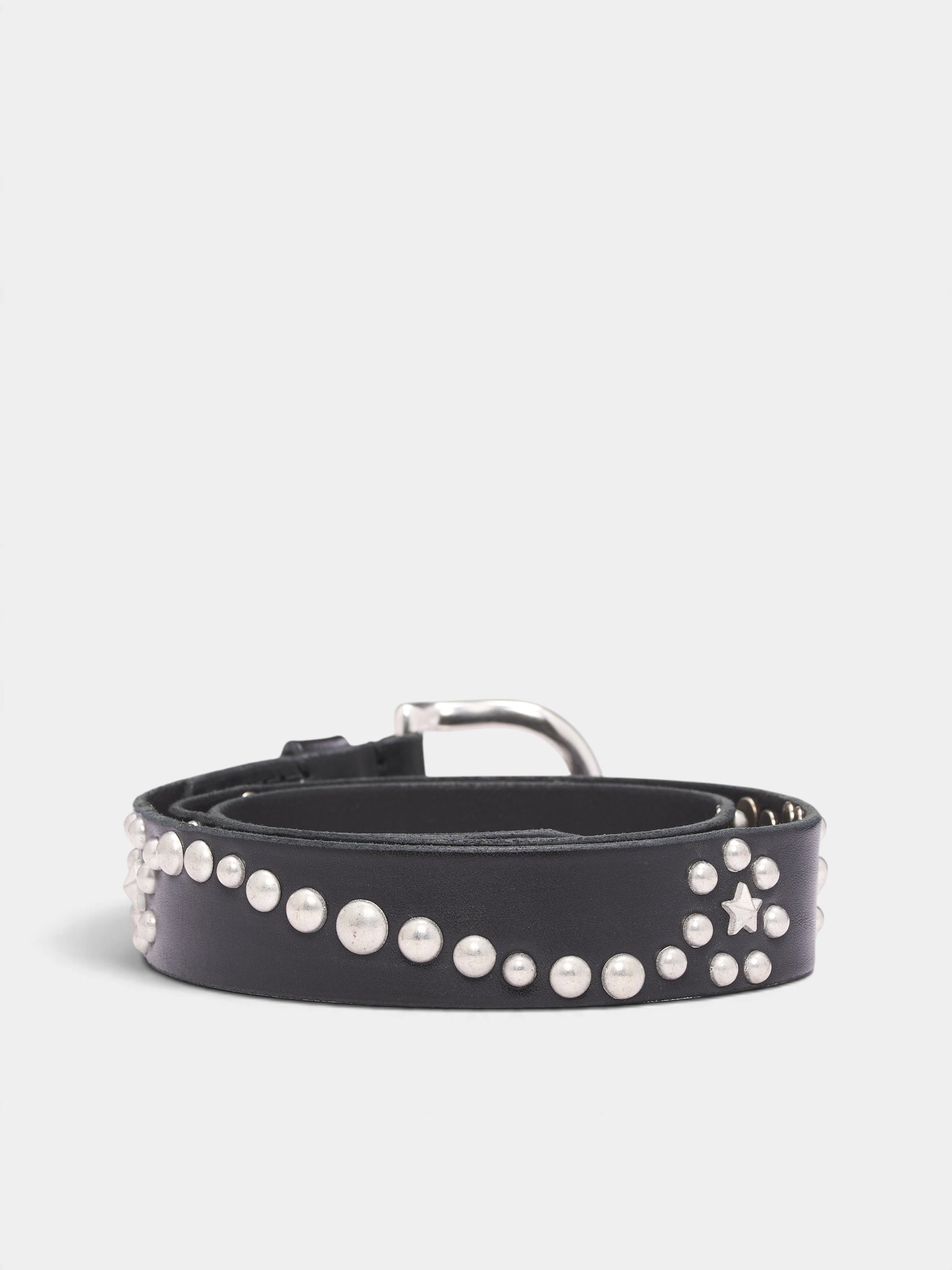Black Leather Star Fall Belt (A4228SB-BLACK-BRIDLE)