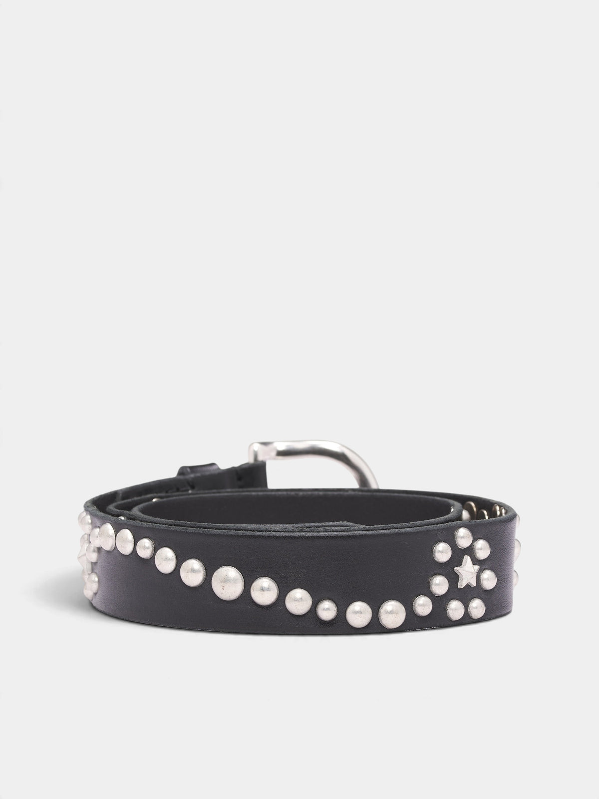Black Leather Star Fall Belt (A4228SB-BLACK-BRIDLE)