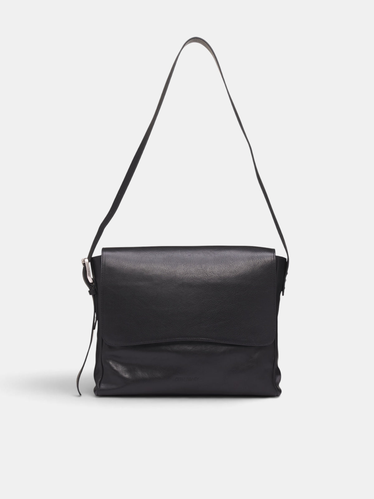 Goat Leather Piston Messenger Bag (A4268BT-BLACK)