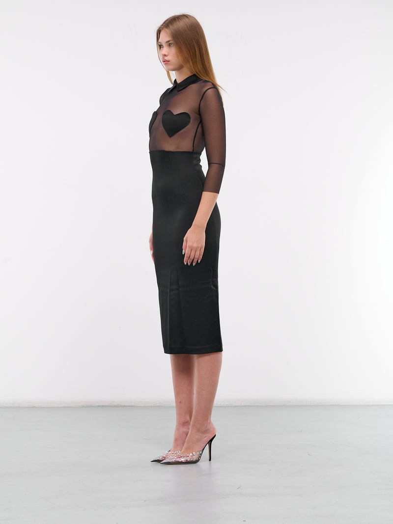 BLUMARINE Heart Satin Dress | H.Lorenzo - side