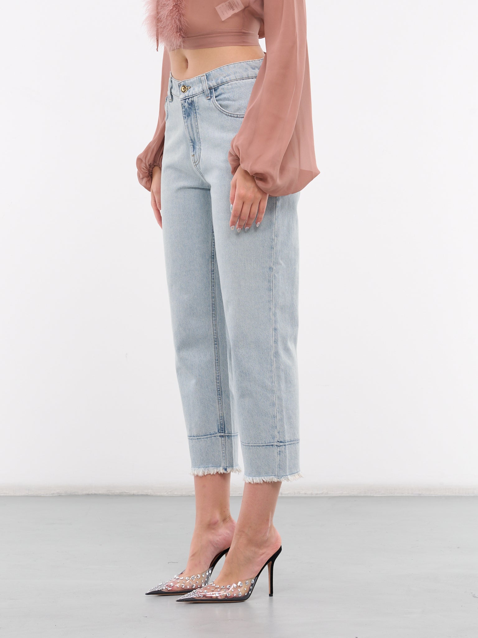 Cropped Denim Jeans (A44-4J087A-D0645-AQUAMARINE)