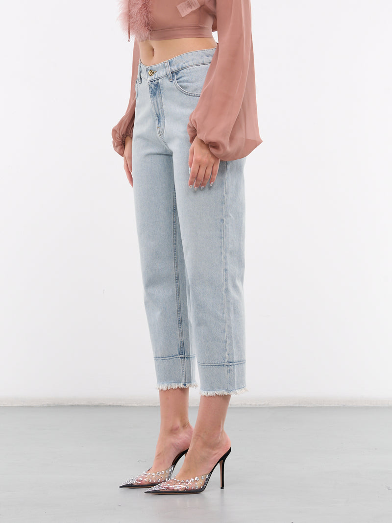 Cropped Denim Jeans (A44-4J087A-D0645-AQUAMARINE)
