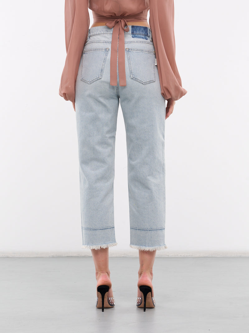 Cropped Denim Jeans (A44-4J087A-D0645-AQUAMARINE)