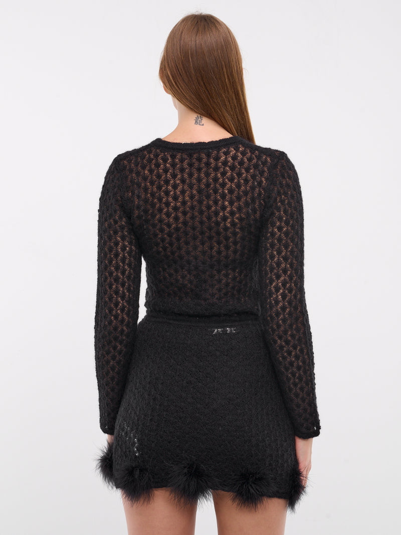 BLUMARINE Feather Knit Sweater | H.Lorenzo - back