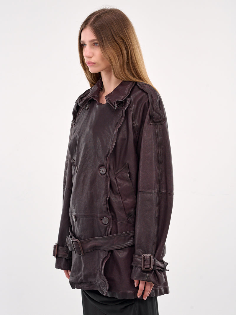 Leather Jacket (A70188-DARK-BROWN)