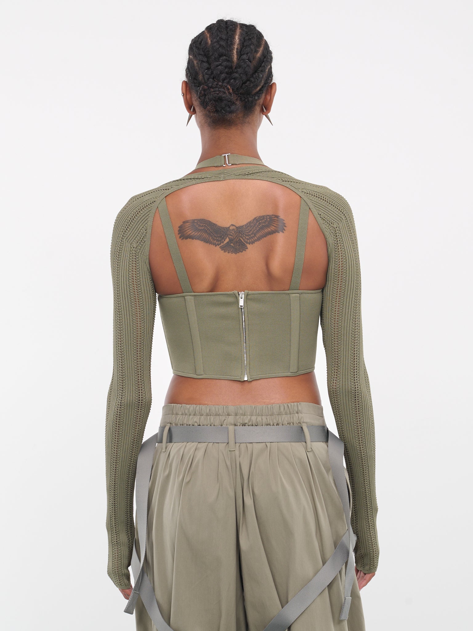 Column Corset Top (A7732P23-4033-SAGE-DARK)