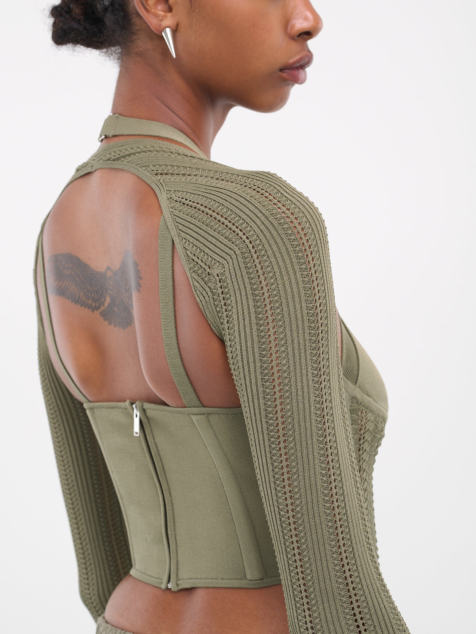 Column Corset Top (A7732P23-4033-SAGE-DARK)