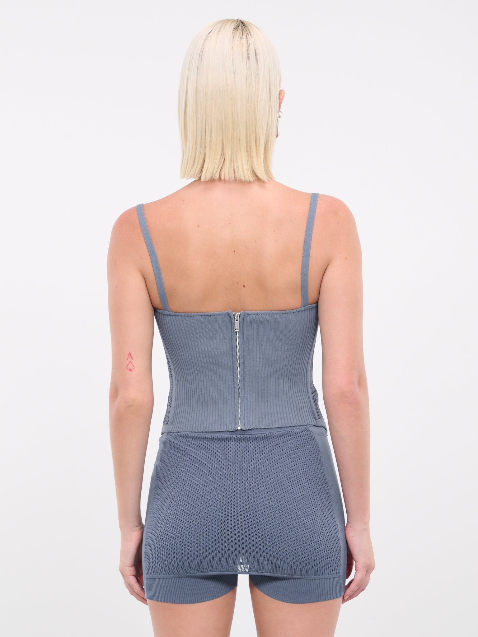 Laced Openwork Corset (A7744-5038-STORM-BLUE)