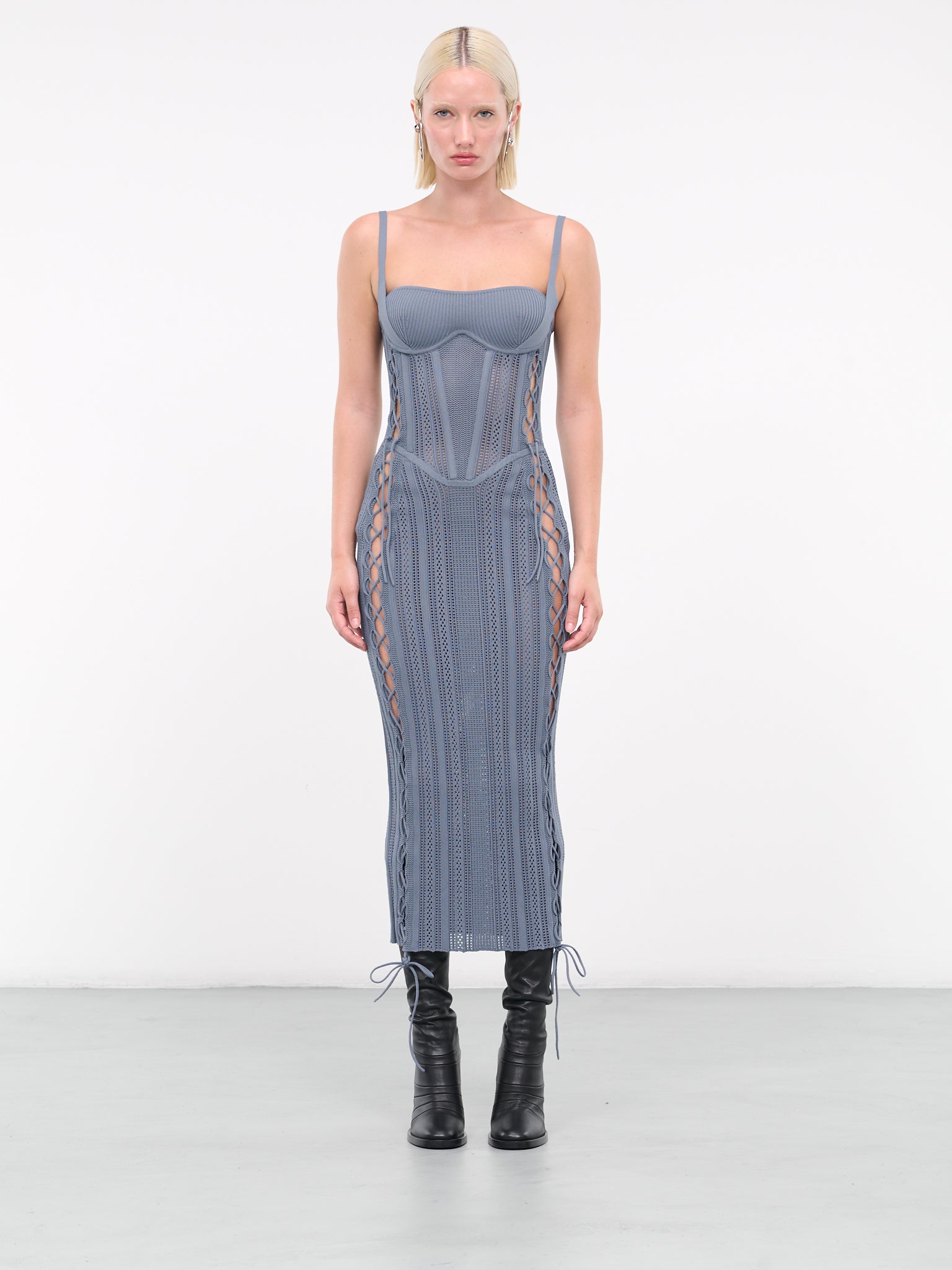 Laced Openwork Dress (A7745-5038-STORM-BLUE)