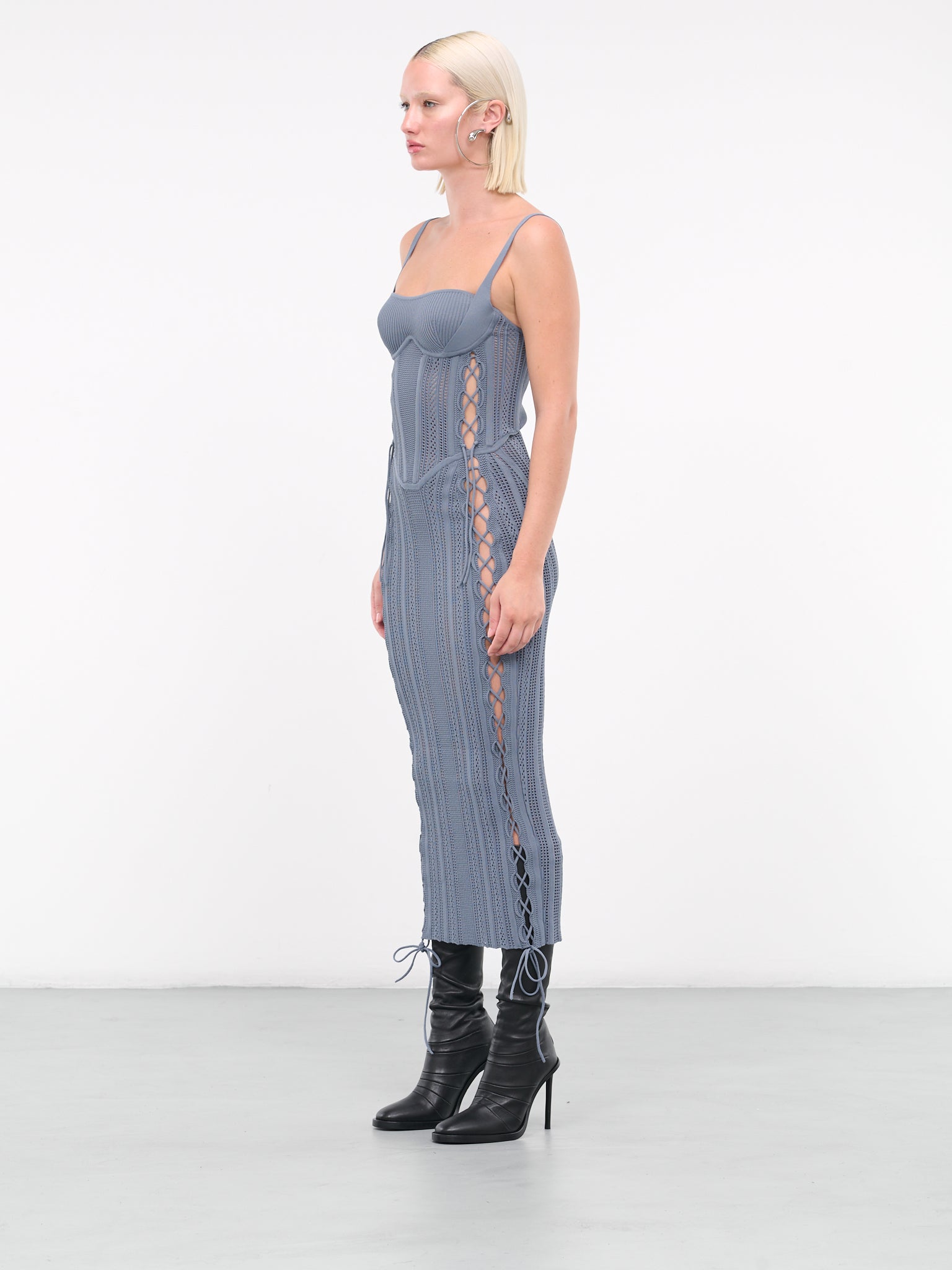 Laced Openwork Dress (A7745-5038-STORM-BLUE)