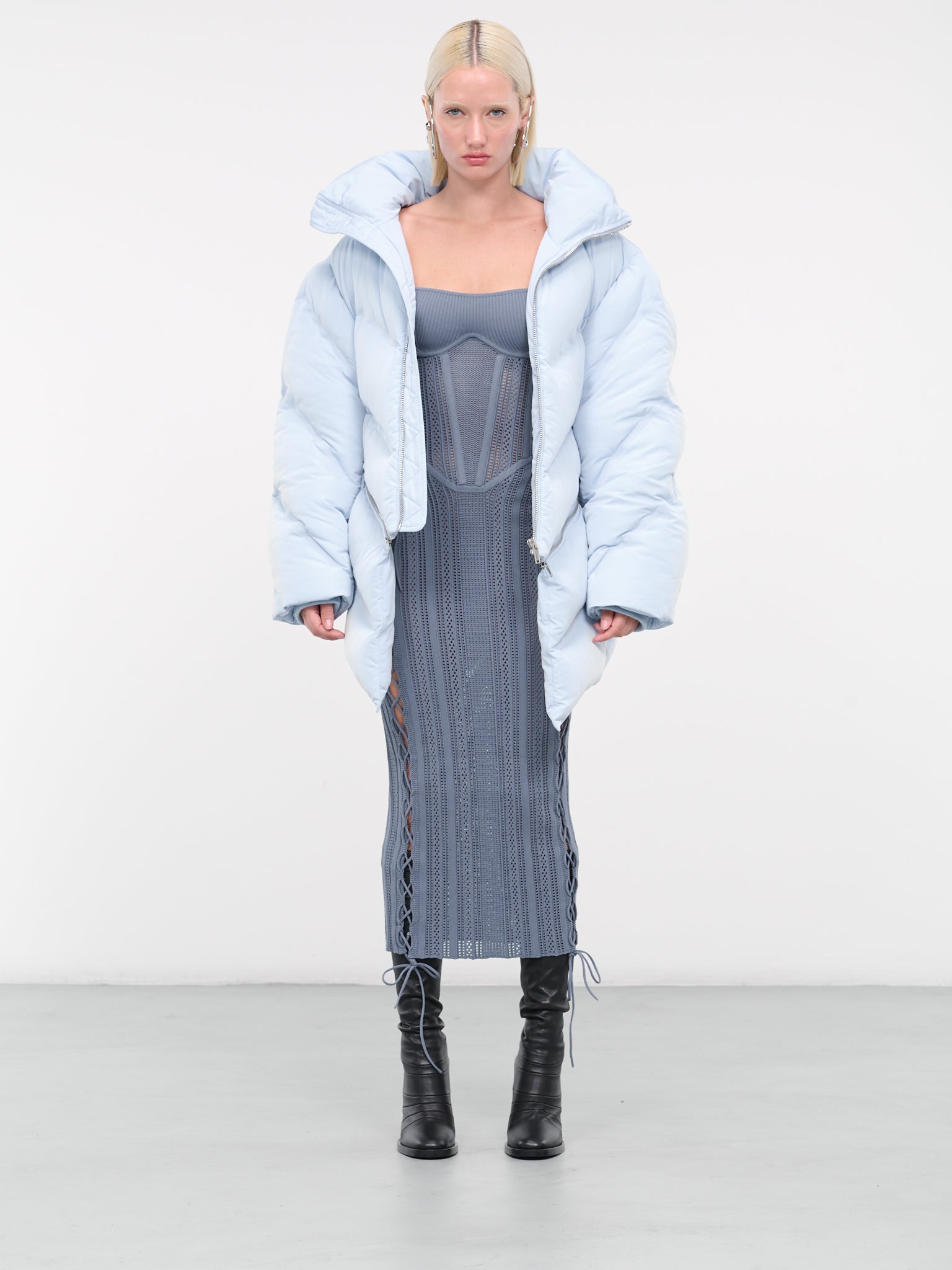 Laced Openwork Dress (A7745-5038-STORM-BLUE)