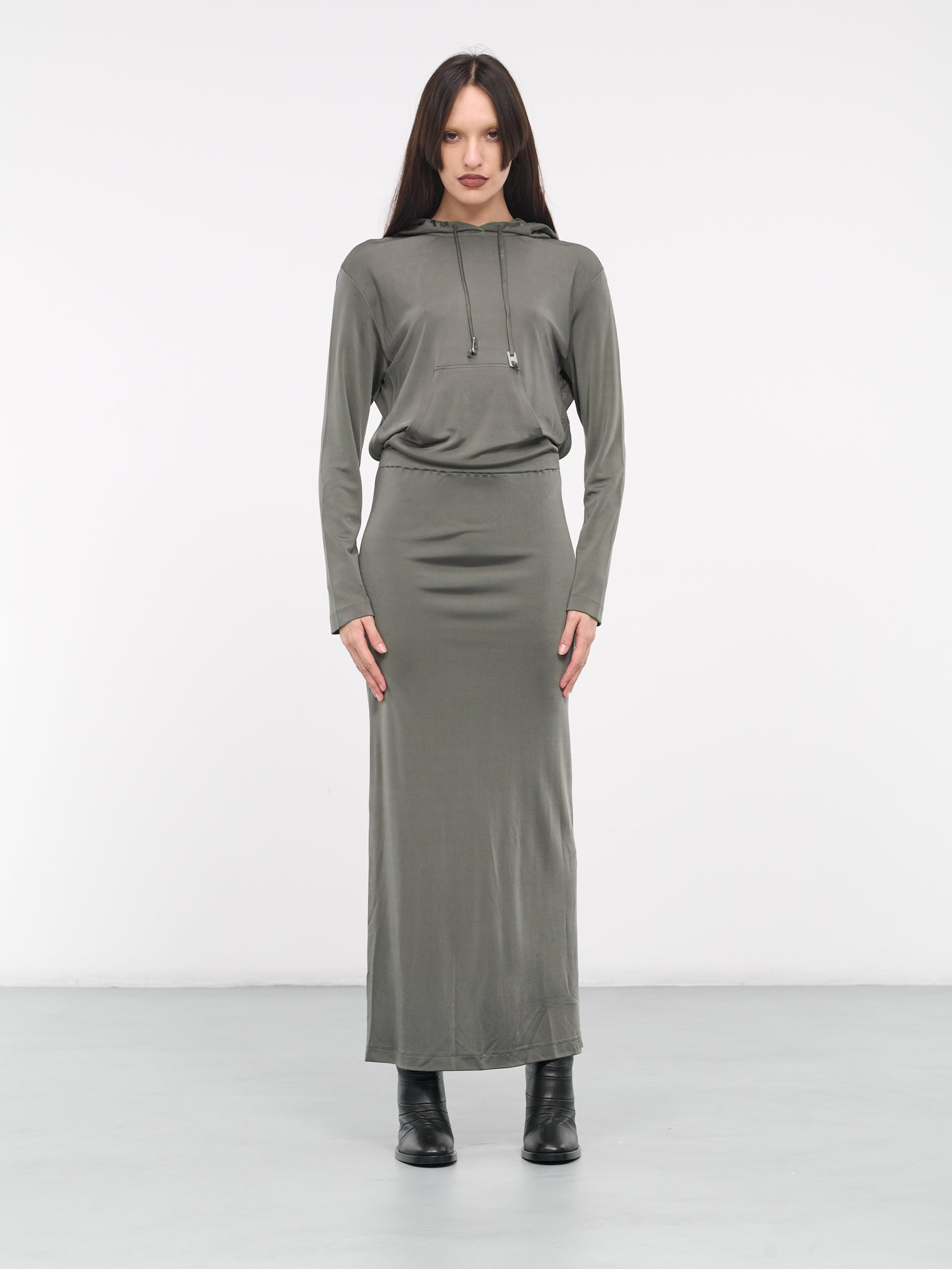 Dion Lee Khaki Gathered Maxi Dress Dion Lee Khaki Gathered Maxi Dress