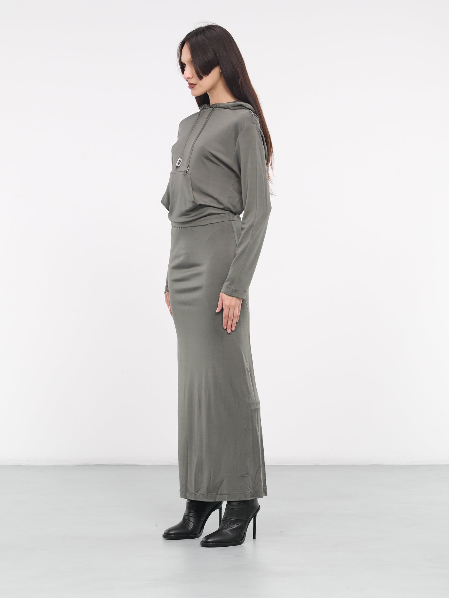 Dion Lee Khaki Gathered Maxi Dress Dion Lee Khaki Gathered Maxi Dress