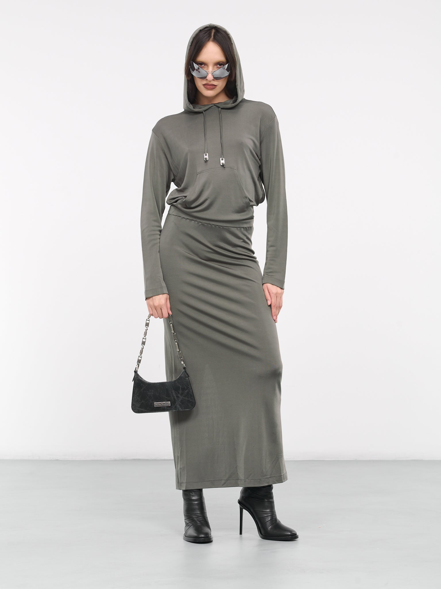 Dion Lee Khaki Gathered Maxi Dress Dion Lee Khaki Gathered Maxi Dress