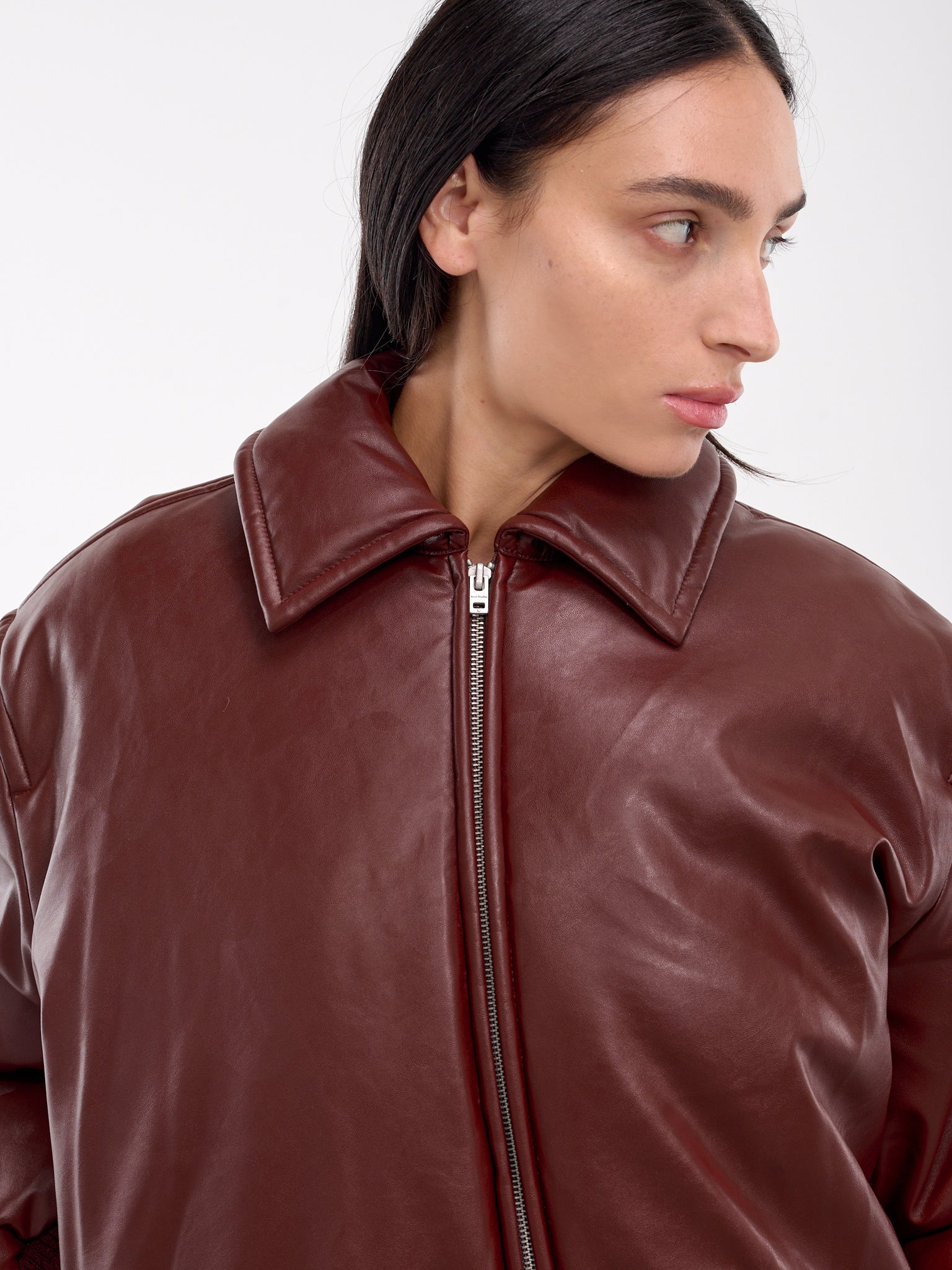 Coated Bomber Jacket A90570 BPW DARK BURGUNDY