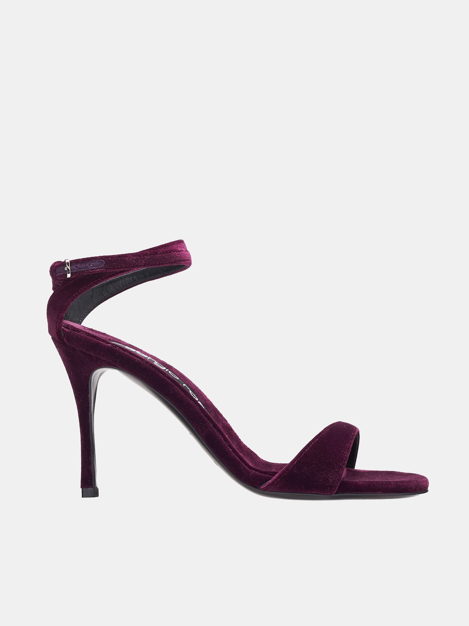 NEW Leon Max Women's Satin ANGLED HEEL Heels Sandals Shoes Size 5.5 PURPLE  | eBay