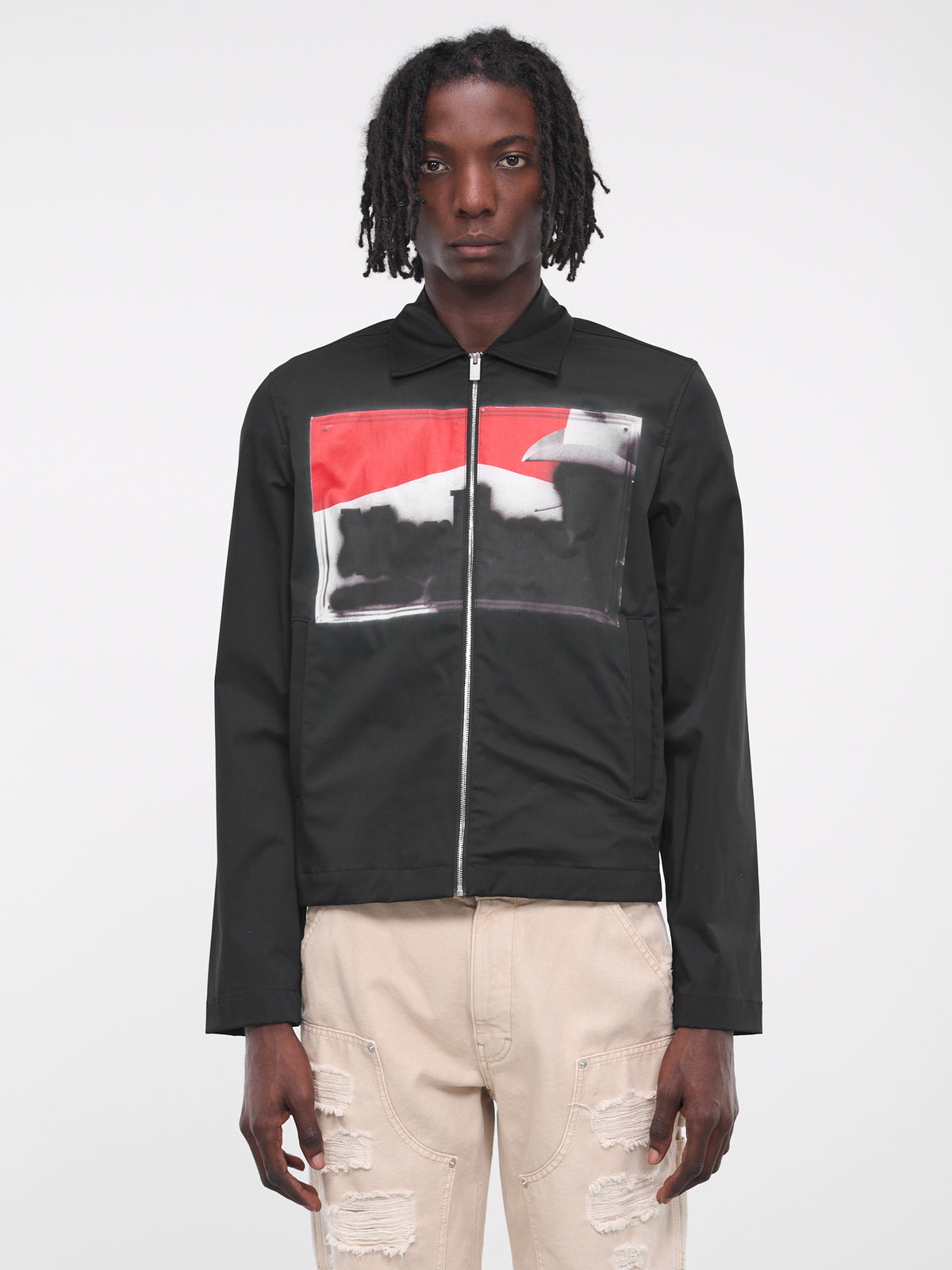 Mark Flood Zip Jacket (AAMOU0430FA01-BLK0001-BLACK)