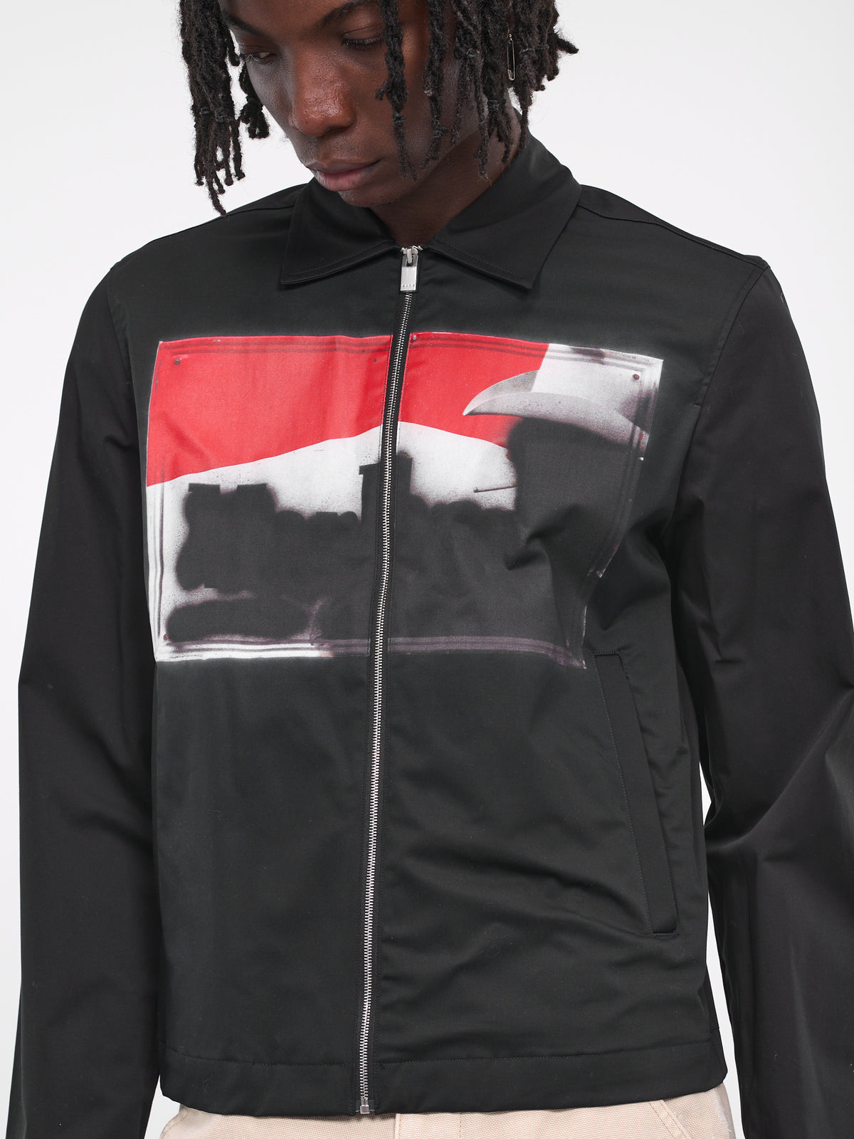 Mark Flood Zip Jacket (AAMOU0430FA01-BLK0001-BLACK)