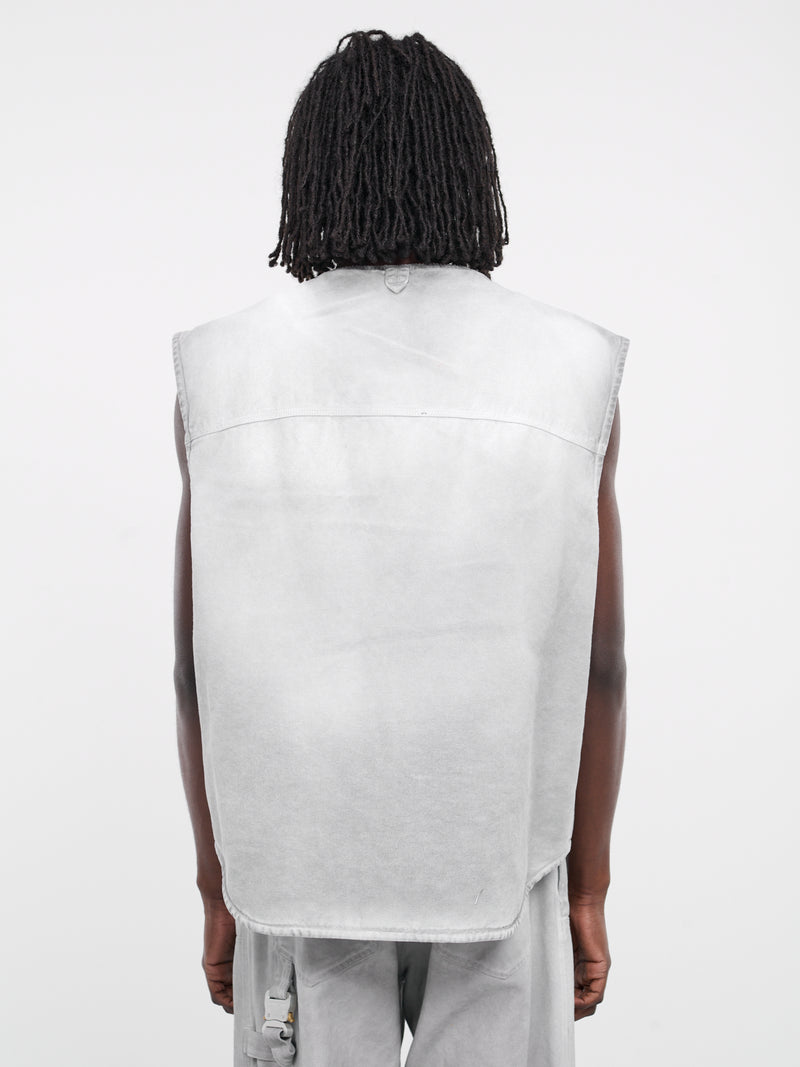 1017 Alyx 9sm Overdyed Work Vest Gilets 600044610wht