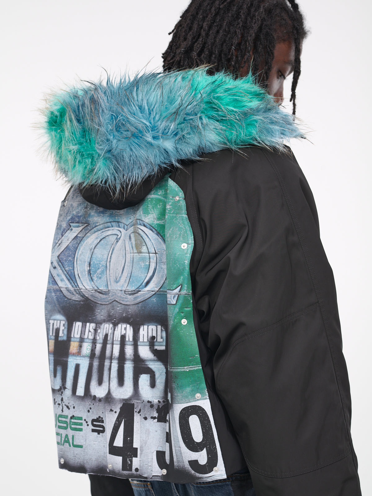 Nylon Logo Parka (AAUOU0425FA02-MTY0001-BLACK-WH)