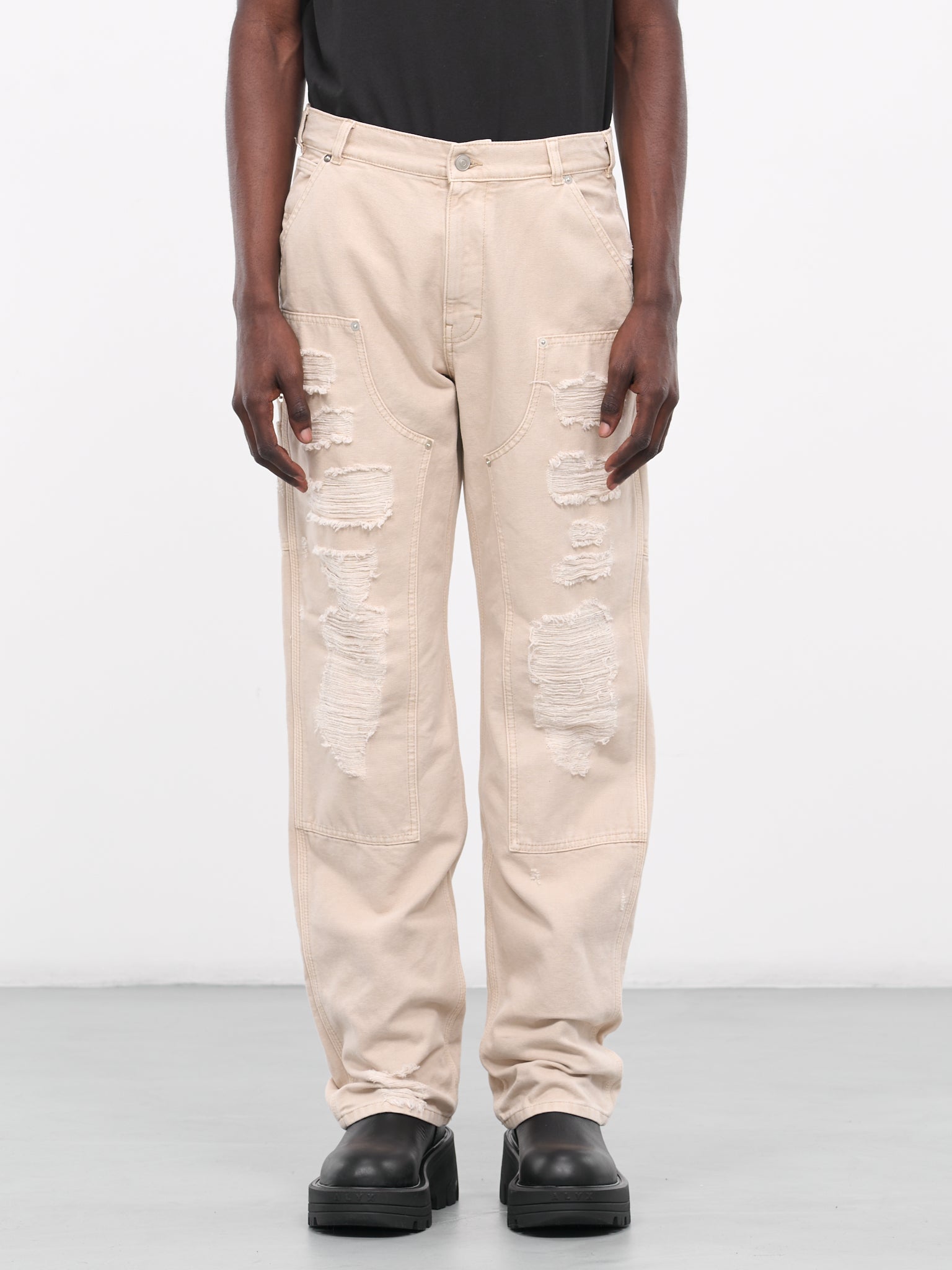 Destroyed Carpenter Pants (AAUPA0411FA01-WTH0005-OFFWHITE)