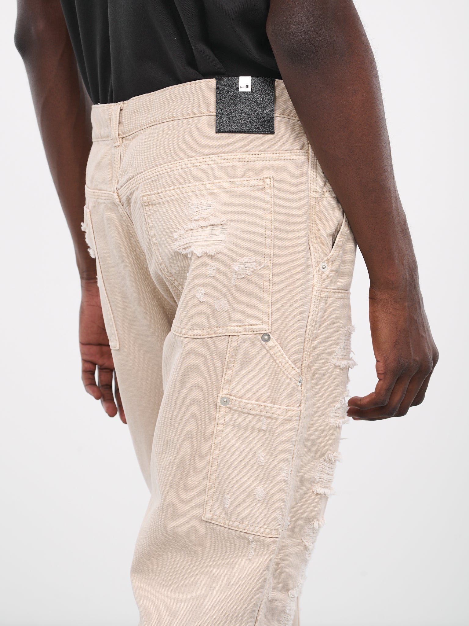 Destroyed Carpenter Pants (AAUPA0411FA01-WTH0005-OFFWHITE)