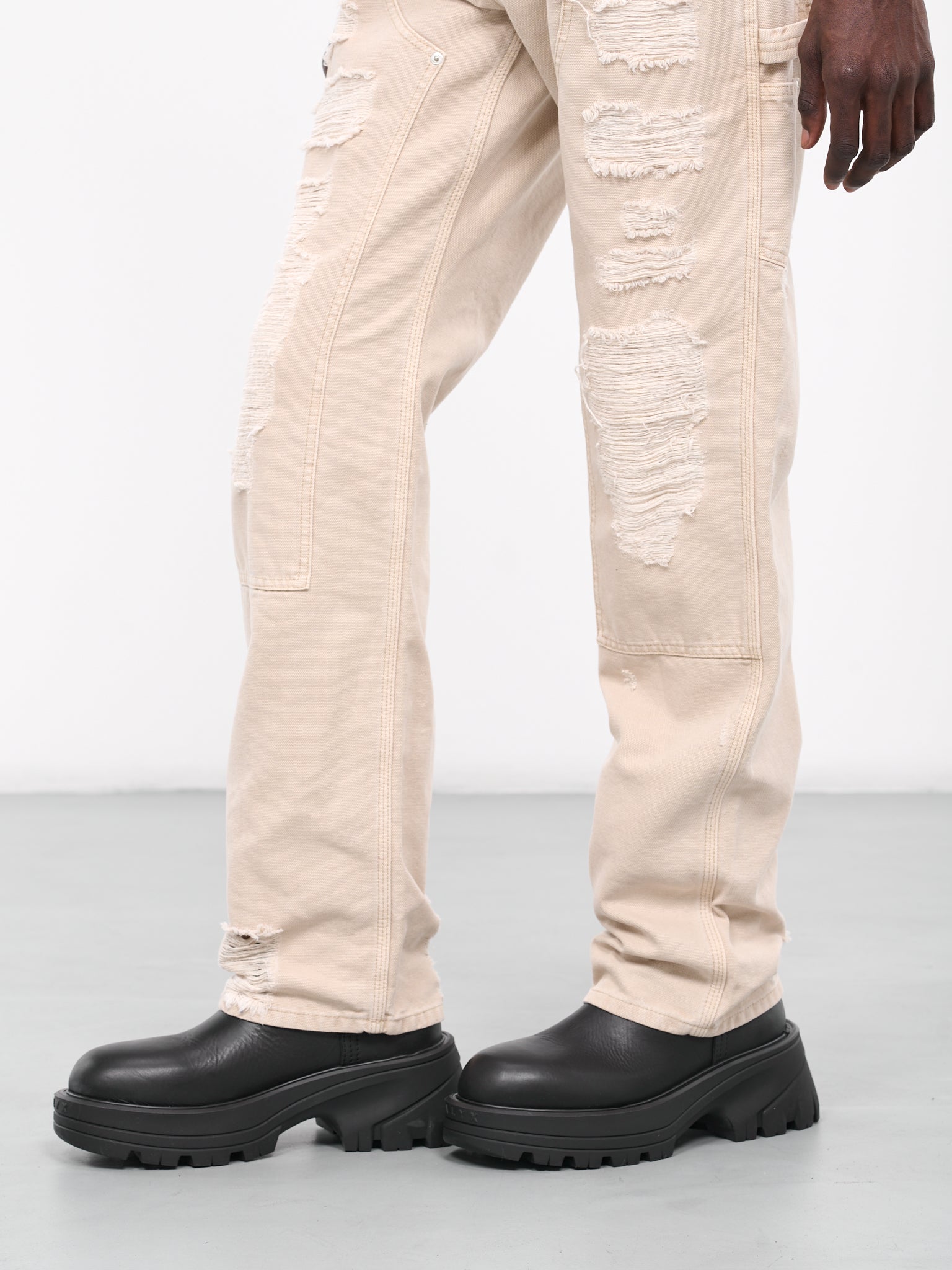 Destroyed Carpenter Pants (AAUPA0411FA01-WTH0005-OFFWHITE)