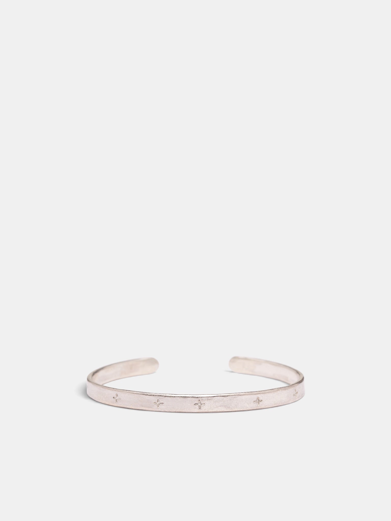 Sterling Silver Cross Cuff Bracelet (AB050-AG-SILVER)