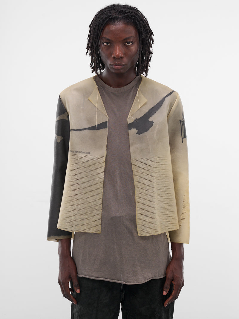 Transparent 2ndskin Graphic Leather Blazer (ABDC-2NDSKIN-OFF-WHITE)